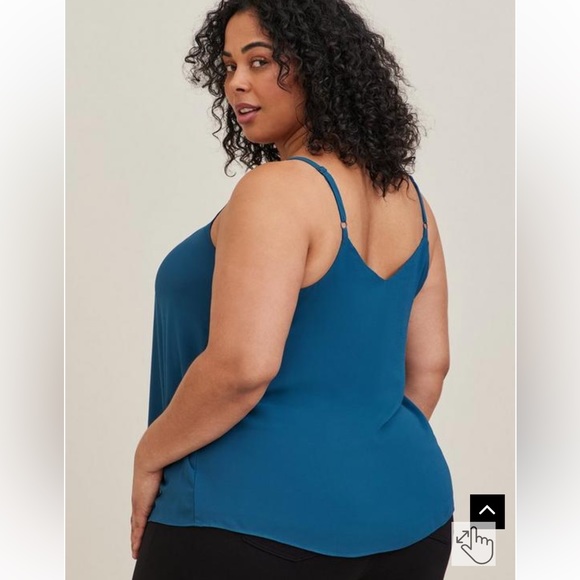 NWT Torrid Sophie Chiffon Blue Swing Cami - Picture 3 of 11